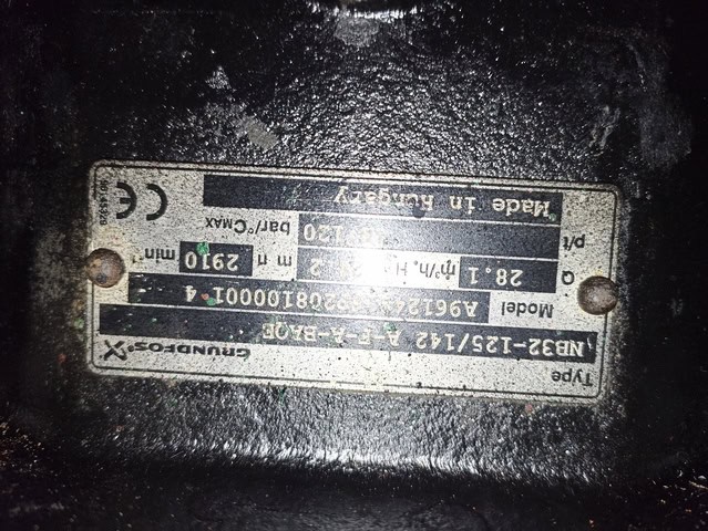 Regeneracja pompy wody Grundfoss NB32-125 142
