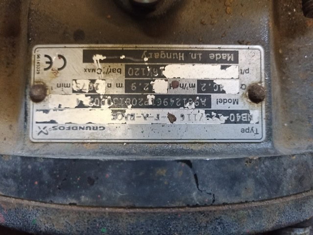 Naprawa pompy wody Grundfos NB40-129