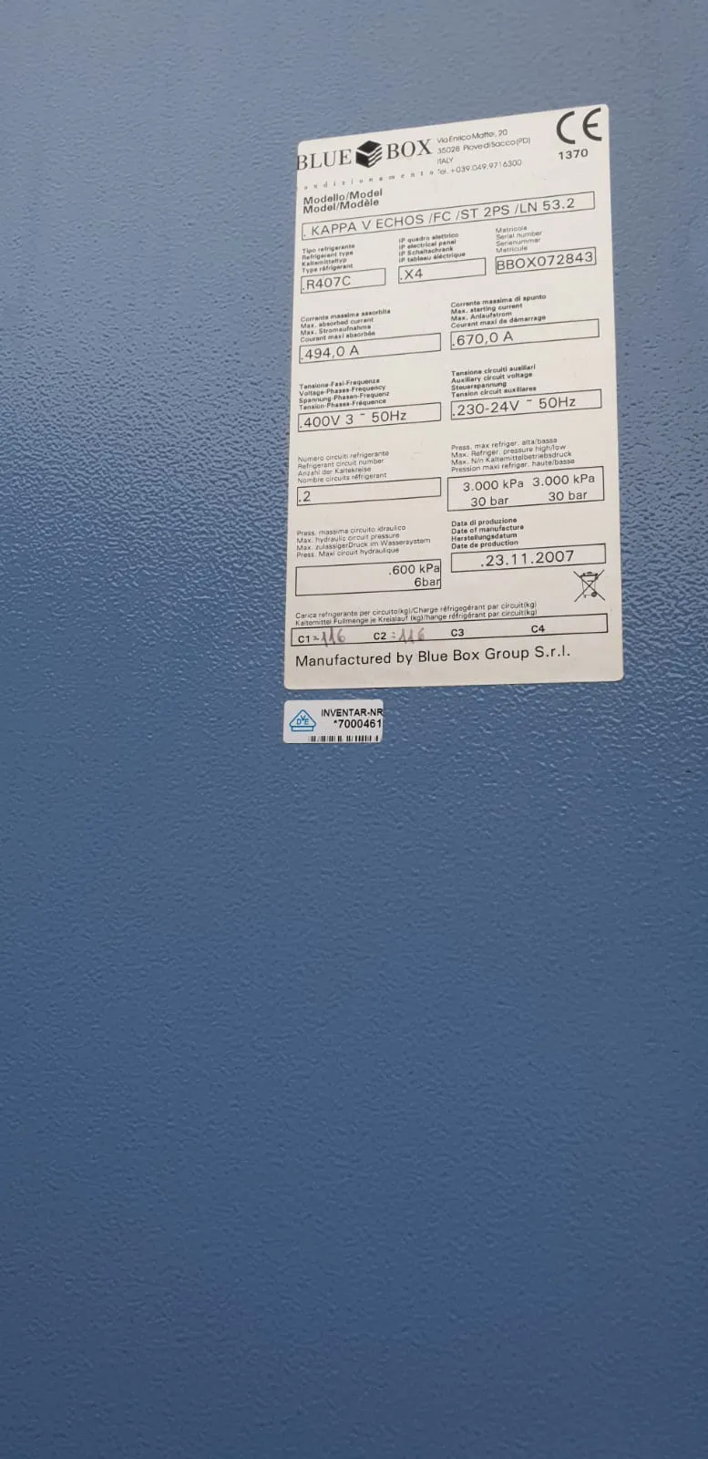 SKiC Robert Aptacy Chiller BlueBox 500 kW FREE COOLING