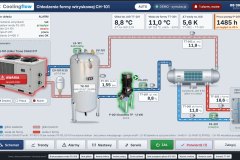 Demo wizualizacji: alarm awarii chillera Trane CGAX 017 w układzie glikolowym