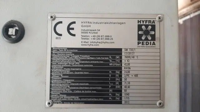 Serwis chiller Hyfra